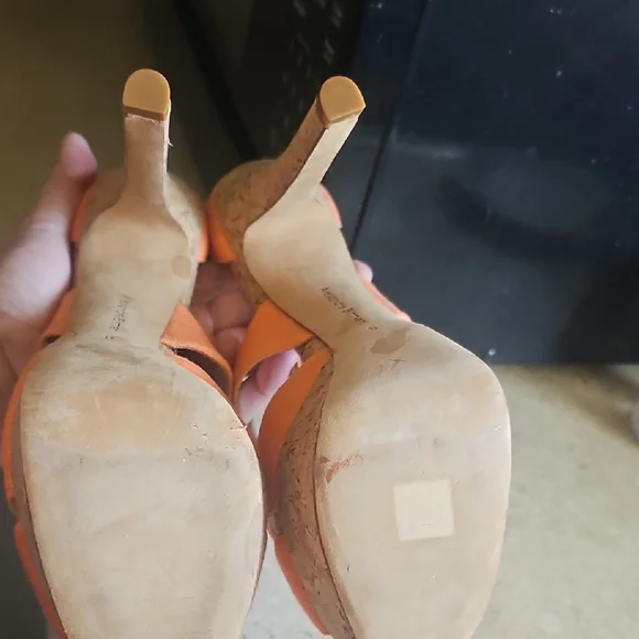 Alexandre Birman Orange Stiletto Heels - Picture 8 of 9